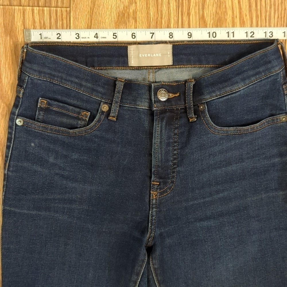 Dark wash skinny ankle jeans size 27 Tall mid-rise with stretch Everlane - Picture 2 of 8